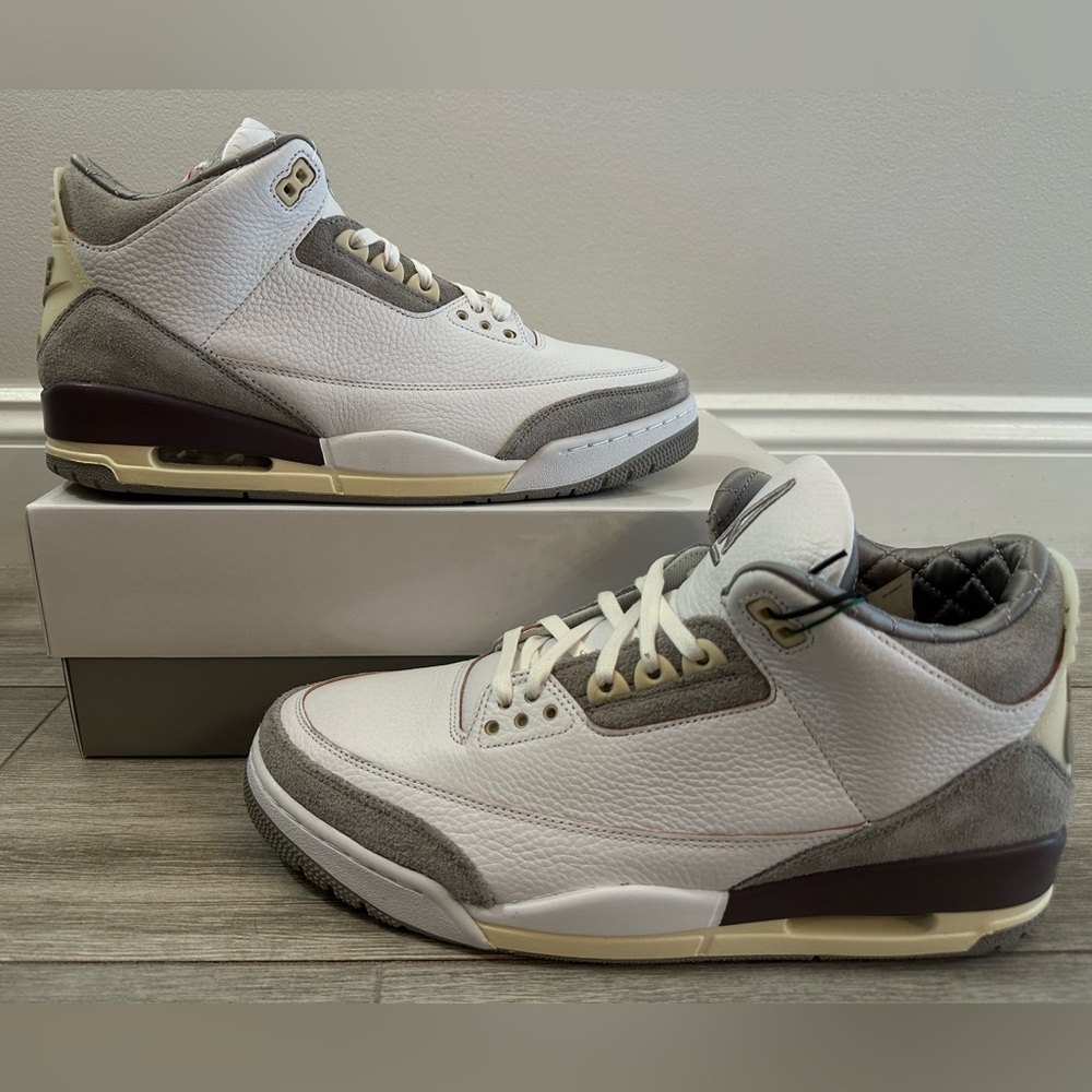A Ma Maniere Air Jordan 3 SP DH3434-110 White Grey Violet Ore Sz 12 M / 13.5 W
